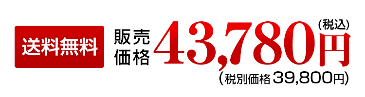 送料・代引手数料無料。税込43780円